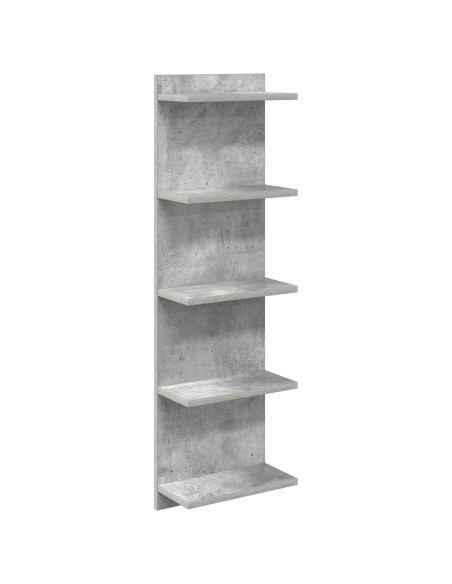 Scaffale da parete Grigio Cemento 30 x 15 x 100 cm