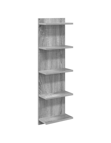 Scaffale da parete Sonoma grigio 30 x 15 x 100 cm