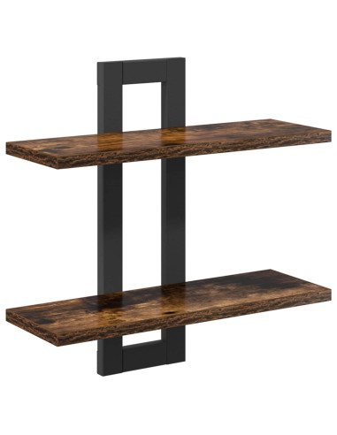 Scaffali flottanti Rovere Fumo 40 x 15 x 40 cm