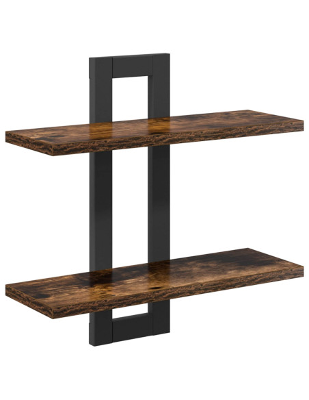 Scaffali flottanti Rovere Fumo 40 x 15 x 40 cm
