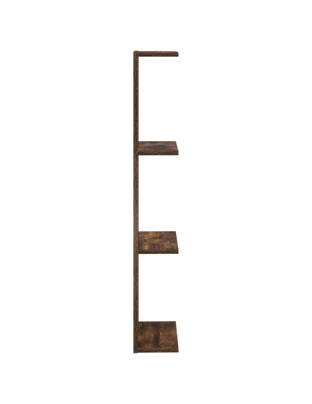 Scaffale da parete Rovere Fumo 25 x 15 x 100 cm