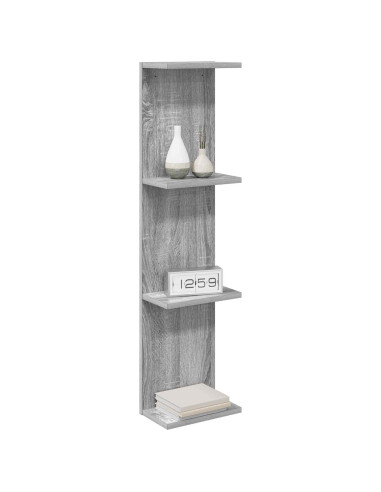 Scaffale da parete Sonoma grigio 25 x 15 x 100 cm