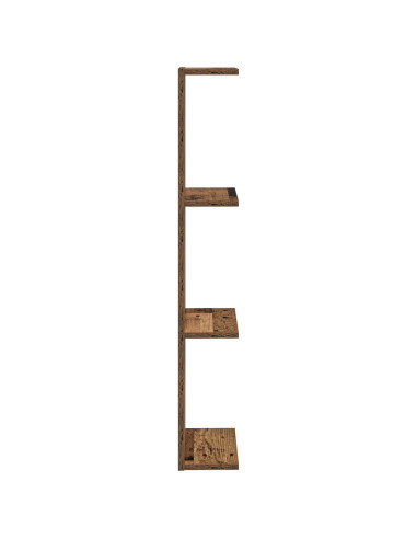 Scaffale da parete Legno antico 25 x 15 x 100 cm