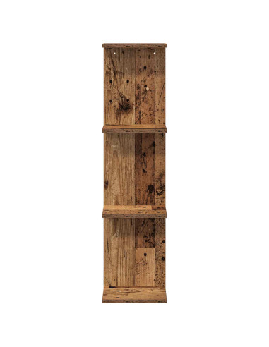 Scaffale da parete 2 pcs Legno antico 25 x 15 x 100 cm