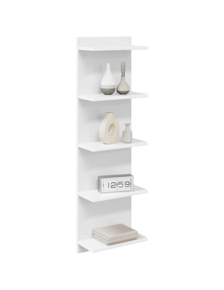 Scaffale da parete 2 pcs Bianco 30 x 15 x 100 cm