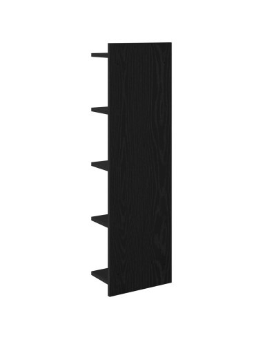 Scaffale da parete Rovere Nero 30 x 15 x 100 cm