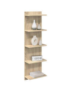 Scaffale da parete 2 pcs Rovere Sonoma 30 x 15 x 100 cm 2