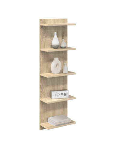 Scaffale da parete 2 pcs Rovere Sonoma 30 x 15 x 100 cm