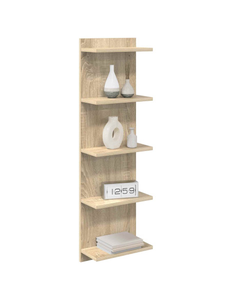 Scaffale da parete 2 pcs Rovere Sonoma 30 x 15 x 100 cm