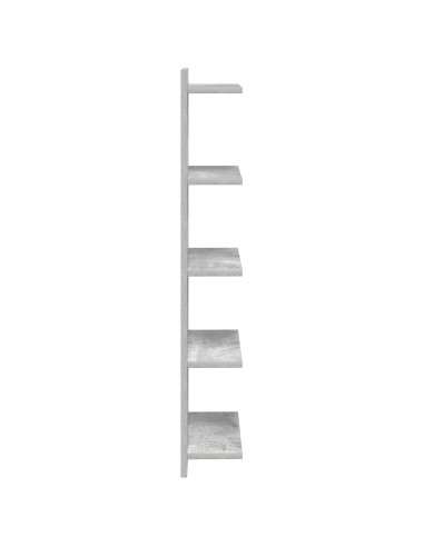 Scaffale da parete Grigio Cemento 30 x 15 x 100 cm