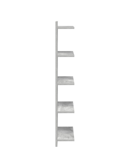 Scaffale da parete Grigio Cemento 30 x 15 x 100 cm