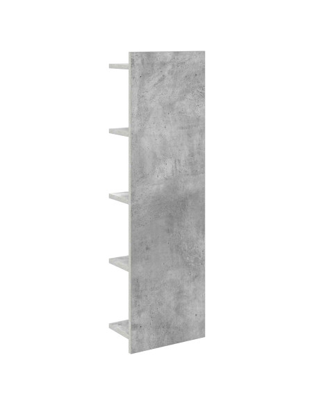 Scaffale da parete Grigio Cemento 30 x 15 x 100 cm