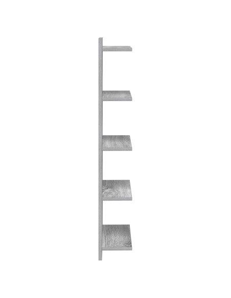 Scaffale da parete 2 pcs Sonoma grigio 30 x 15 x 100 cm