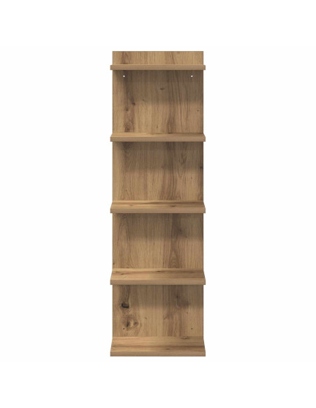 Scaffale da parete 2 pcs Rovere Artigianale 30 x 15 x 100 cm