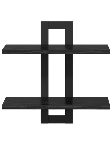 Scaffali flottanti Rovere Nero 40 x 15 x 40 cm