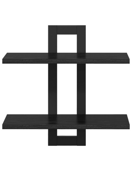 Scaffali flottanti Rovere Nero 40 x 15 x 40 cm