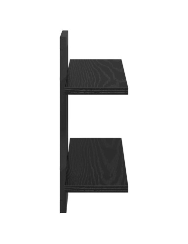 Scaffali flottanti Rovere Nero 40 x 15 x 40 cm