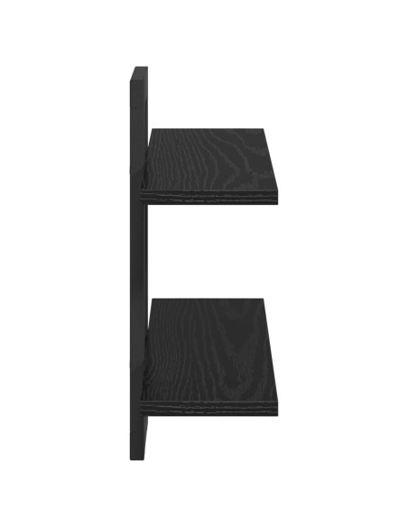 Scaffali flottanti Rovere Nero 40 x 15 x 40 cm