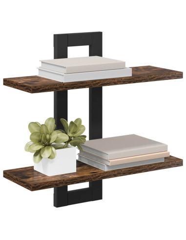 Scaffali flottanti Rovere Fumo 40 x 15 x 40 cm
