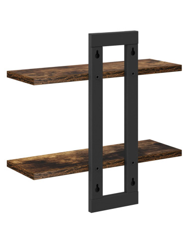 Scaffali flottanti Rovere Fumo 40 x 15 x 40 cm