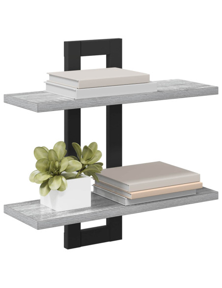 Scaffali flottanti Sonoma grigio 40 x 15 x 40 cm