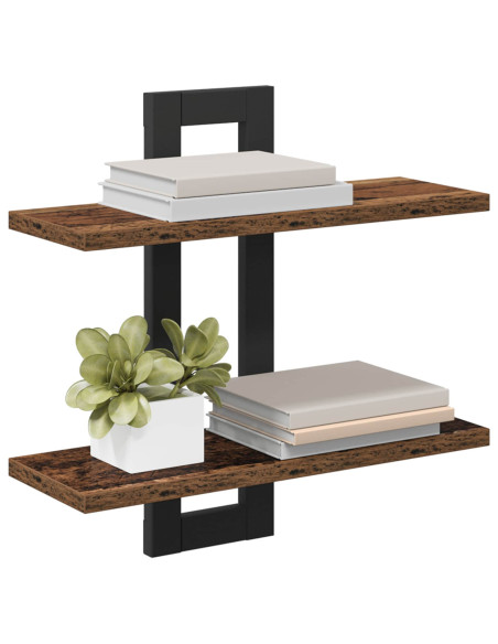 Scaffali flottanti Legno antico 40 x 15 x 40 cm