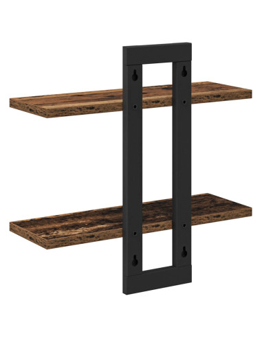 Scaffali flottanti Legno antico 40 x 15 x 40 cm