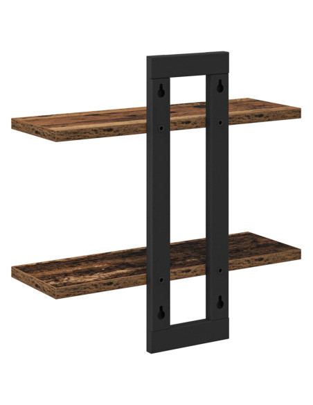 Scaffali flottanti Legno antico 40 x 15 x 40 cm