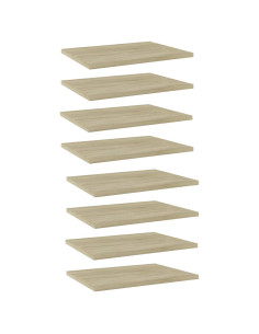 Ripiani per Libreria 8pz Rovere Sonoma 40x30x1,5cm Multistrato