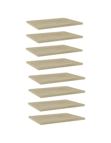 Ripiani per Libreria 8pz Rovere Sonoma 40x30x1,5cm Multistrato