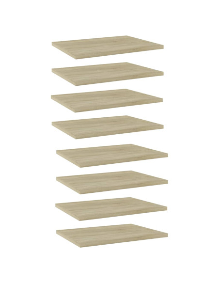 Ripiani per Libreria 8pz Rovere Sonoma 40x30x1,5cm Multistrato
