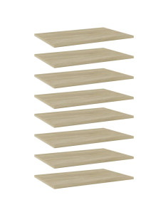 Ripiani per Libreria 8pz Rovere Sonoma 60x40x1,5cm Multistrato