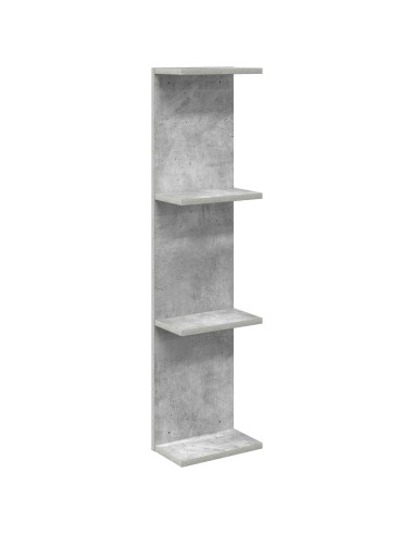 Scaffale da parete Grigio Cemento 22 x 15 x 100 cm