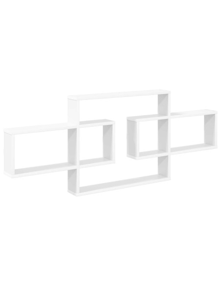 Scaffale da parete Bianco 130 x 10 x 50 cm Legno ingegnerizzato