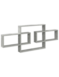Scaffale da parete Grigio Cemento 130 x 10 x 50 cm