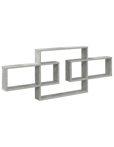 Scaffale da parete Grigio Cemento 130 x 10 x 50 cm