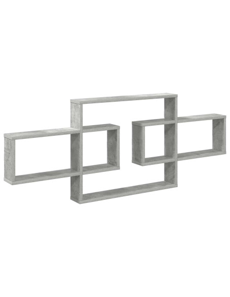 Scaffale da parete Grigio Cemento 130 x 10 x 50 cm