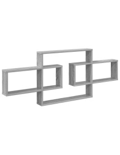 Scaffale da parete Sonoma grigio 130 x 10 x 50 cm