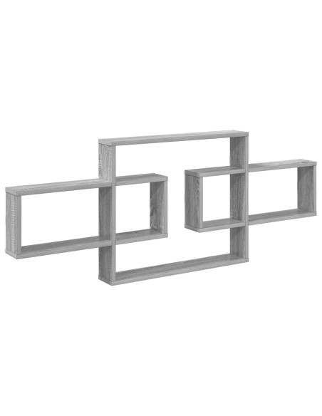 Scaffale da parete Sonoma grigio 130 x 10 x 50 cm