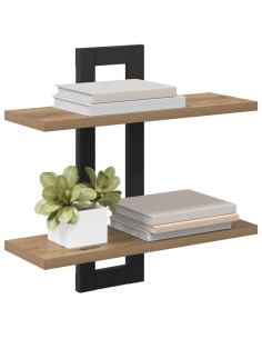 Scaffali flottanti Rovere Artigianale 40 x 15 x 40 cm 2