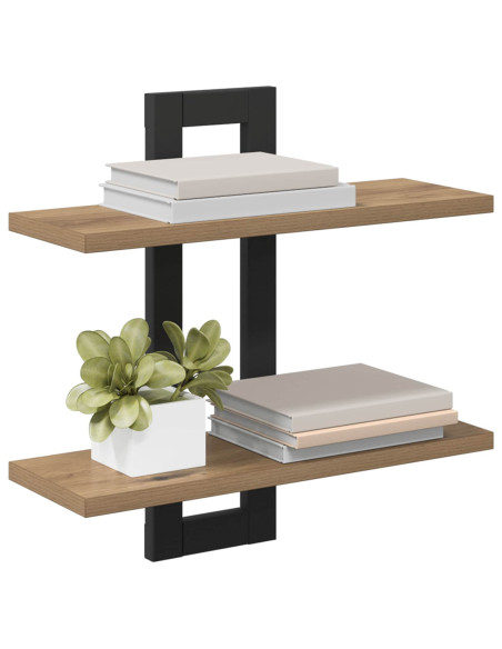 Scaffali flottanti Rovere Artigianale 40 x 15 x 40 cm