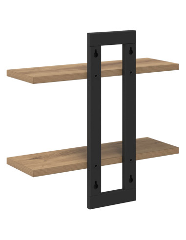 Scaffali flottanti Rovere Artigianale 40 x 15 x 40 cm
