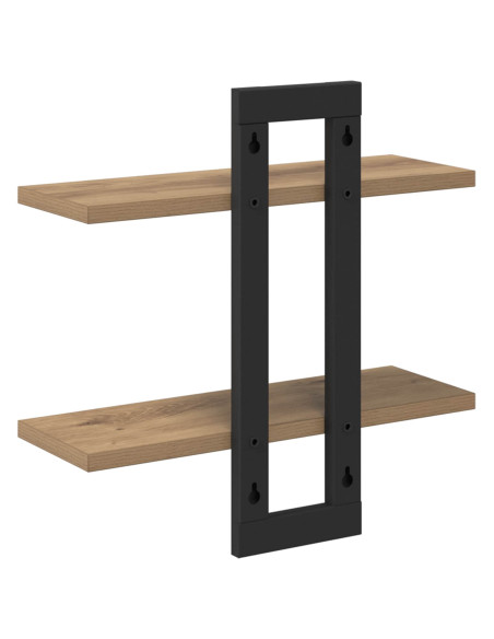 Scaffali flottanti Rovere Artigianale 40 x 15 x 40 cm