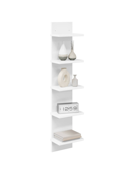 Scaffale da parete Bianco 22 x 15 x 100 cm Legno ingegnerizzato