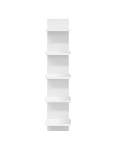 Scaffale da parete Bianco 22 x 15 x 100 cm Legno ingegnerizzato