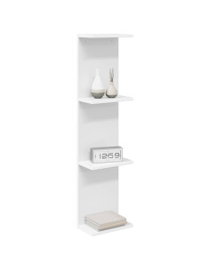 Scaffale da parete 2 pcs Bianco 22 x 15 x 100 cm 2