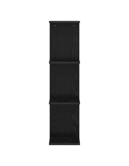 Scaffale da parete 2 pcs Rovere Nero 22 x 15 x 100 cm