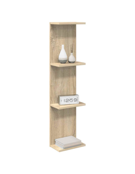 Scaffale da parete 2 pcs Rovere Sonoma 22 x 15 x 100 cm