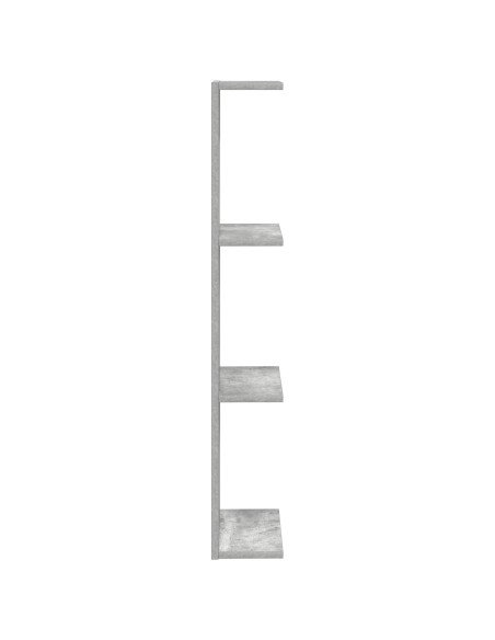 Scaffale da parete Grigio Cemento 22 x 15 x 100 cm
