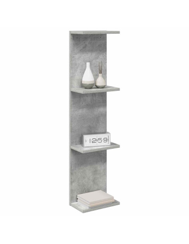 Scaffale da parete 2 pcs Grigio Cemento 22 x 15 x 100 cm